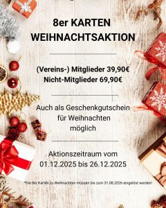 Mehr über den Artikel erfahren 🎄 Achterkarten-Weihnachtsaktion im Sportpark 1890! 🎄