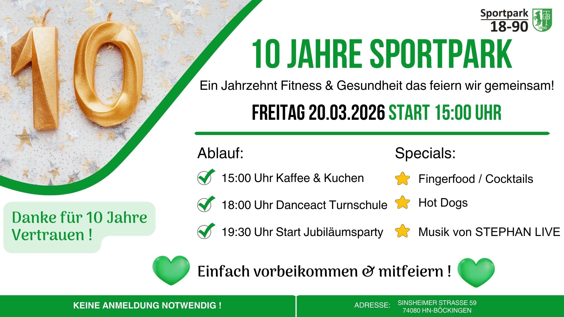 Mehr über den Artikel erfahren 🎉 10 Jahre Sportpark 18-90 – Wir feiern mit euch!