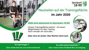 Mehr über den Artikel erfahren Neuheiten auf der Trainingsfläche im Jahr 2026
