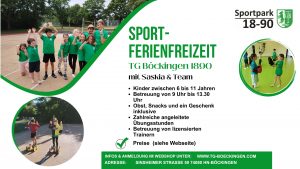 Mehr über den Artikel erfahren Sportferienfreizeit TG Böckingen