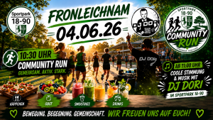 Mehr über den Artikel erfahren Community Run & DJ Dori Special an Fronleichnam ☀️🏃‍♂️🎶
