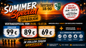 Mehr über den Artikel erfahren Summer Special 2026 im Sportpark 18-90
