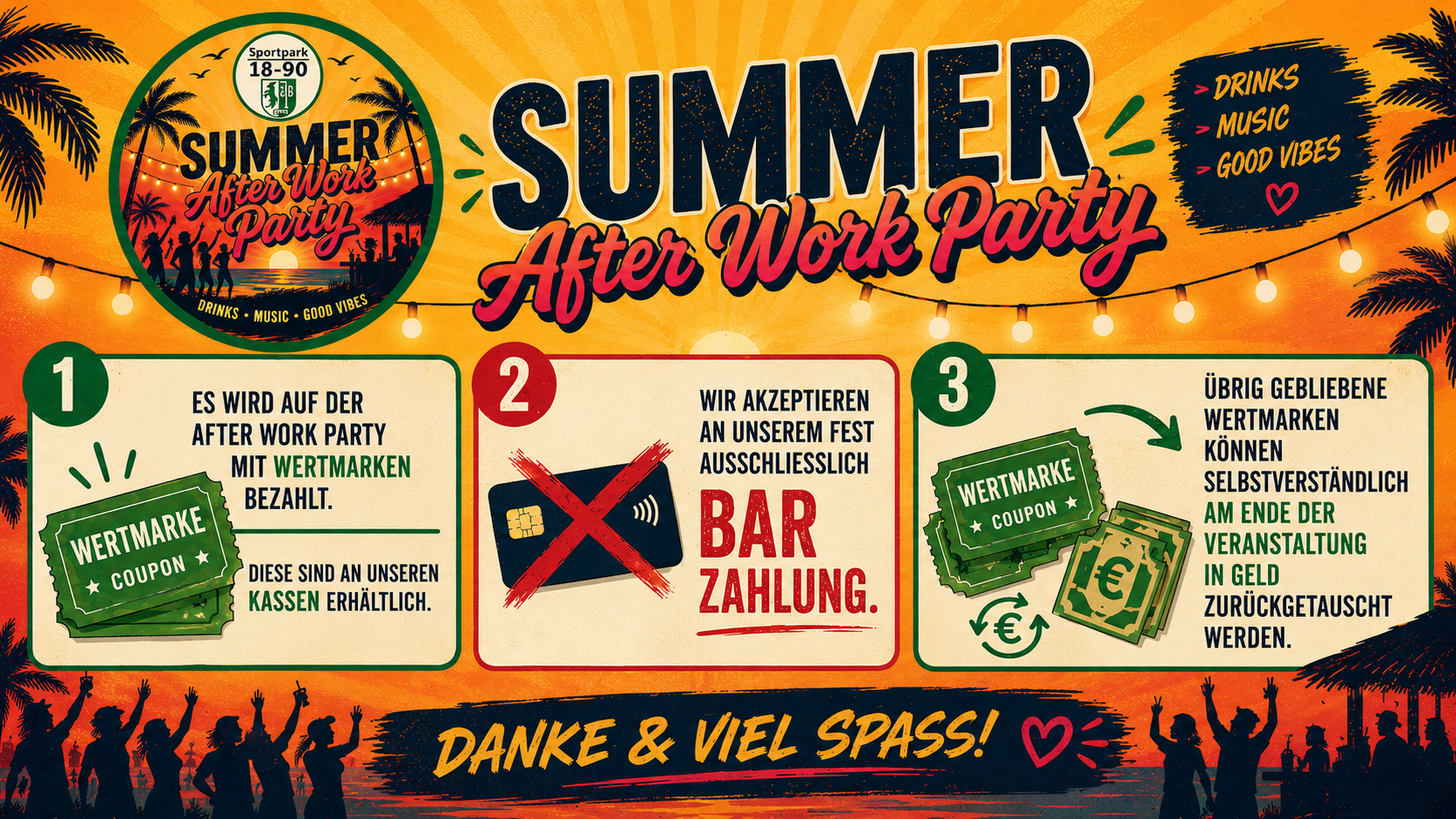 Du betrachtest gerade Wichtige Informationen zur Summer After Work Party
