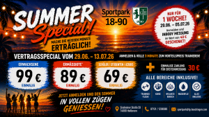 Mehr über den Artikel erfahren Summer Special 2026 im Sportpark 18-90
