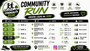 Mehr über den Artikel erfahren Community Run im Juni – Gemeinsam Kilometer sammeln, Motivation tanken und Teil der Community werden!